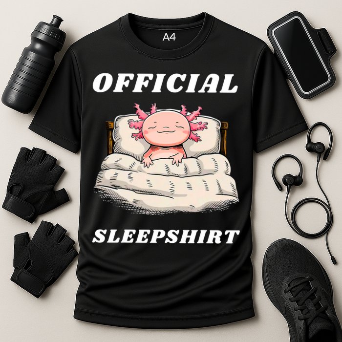 Axolotl Nap Pajamas Offici.al Napping Nightgown Funny  Cooling Performance Crew T-Shirt