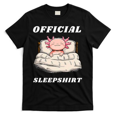 Axolotl Nap Pajamas Offici.al Napping Nightgown Funny  T-Shirt