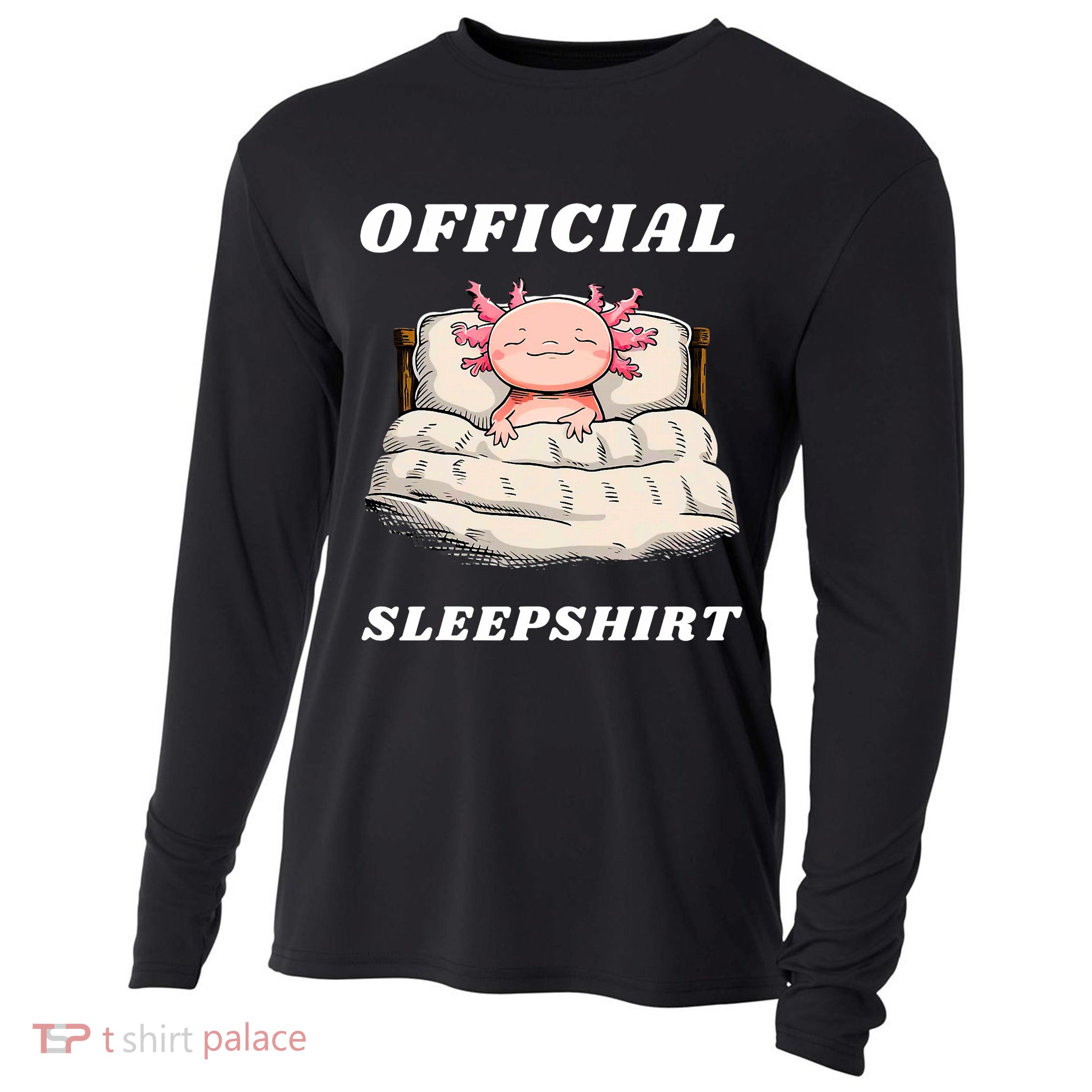 Axolotl Nap Pajamas Offici.al Napping Nightgown Funny  Cooling Performance Long Sleeve Crew