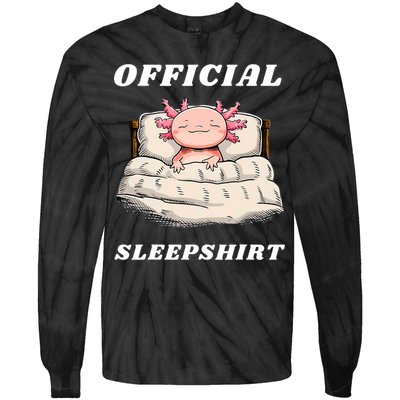 Axolotl Nap Pajamas Offici.al Napping Nightgown Funny  Tie-Dye Long Sleeve Shirt