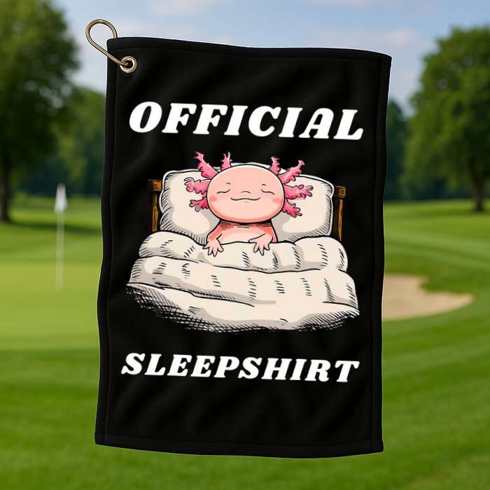 Axolotl Nap Pajamas Offici.al Napping Nightgown Funny  Golf Towel