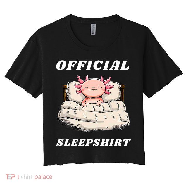 Axolotl Nap Pajamas Offici.al Napping Nightgown Funny  Crop Top