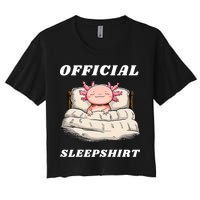 Axolotl Nap Pajamas Offici.al Napping Nightgown Funny  Women's Crop Top Tee