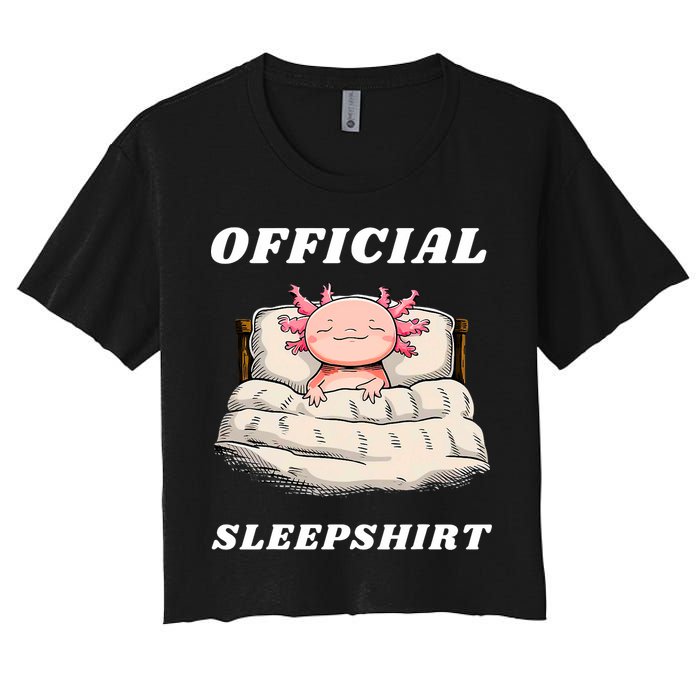 Axolotl Nap Pajamas Offici.al Napping Nightgown Funny  Women's Crop Top Tee