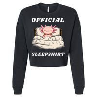 Axolotl Nap Pajamas Offici.al Napping Nightgown Funny  Cropped Pullover Crew