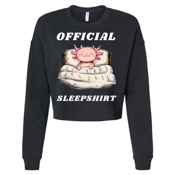 Axolotl Nap Pajamas Offici.al Napping Nightgown Funny  Cropped Pullover Crew