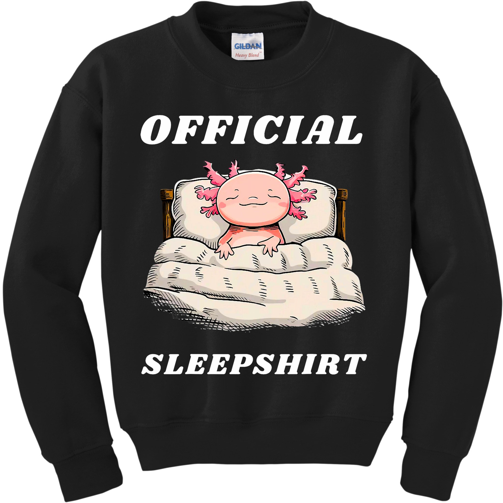 Axolotl Nap Pajamas Offici.al Napping Nightgown Funny  Kids Sweatshirt