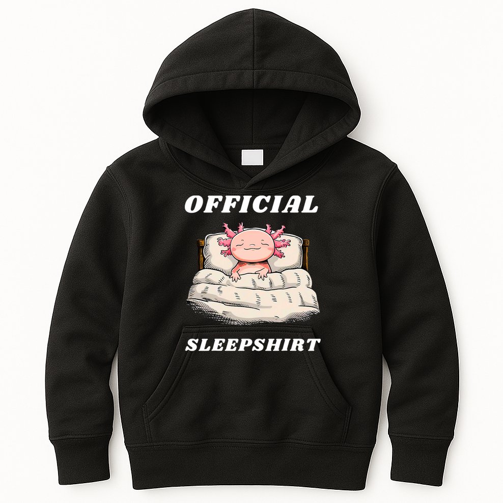 Axolotl Nap Pajamas Offici.al Napping Nightgown Funny  Kids Hoodie
