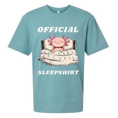Axolotl Nap Pajamas Offici.al Napping Nightgown Funny  Sueded Cloud Jersey T-Shirt