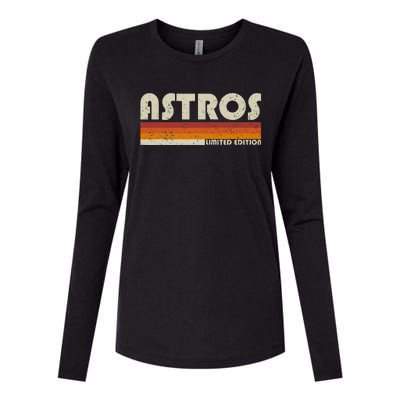 Astros Name Personalized Vintage Retro Gift  Womens Cotton Relaxed Long Sleeve T-Shirt