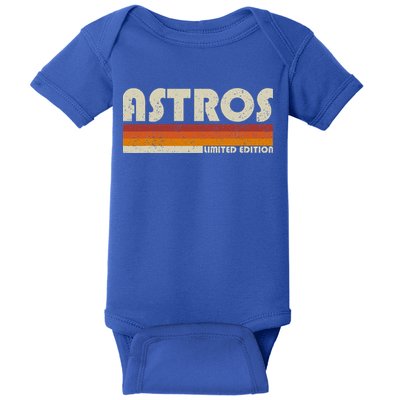 Astros Name Personalized Vintage Retro Gift  Baby Bodysuit