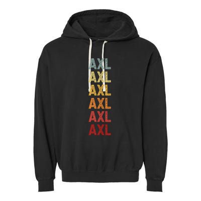 Axl Name Personalized Vintage Retro Birthday Garment-Dyed Fleece Hoodie