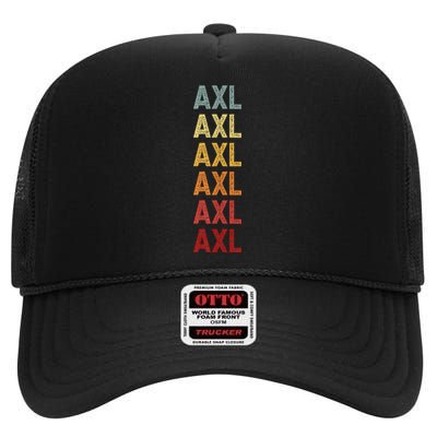 Axl Name Personalized Vintage Retro Birthday High Crown Mesh Back Trucker Hat