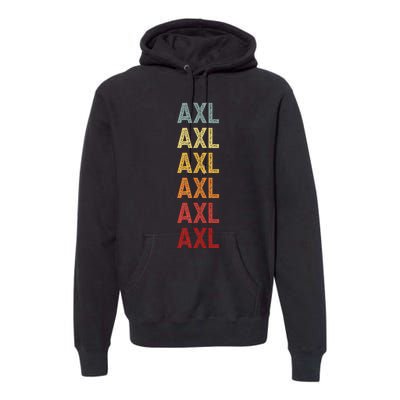 Axl Name Personalized Vintage Retro Birthday Premium Hoodie