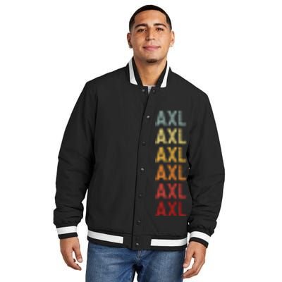 Axl Name Personalized Vintage Retro Birthday Insulated Varsity Jacket