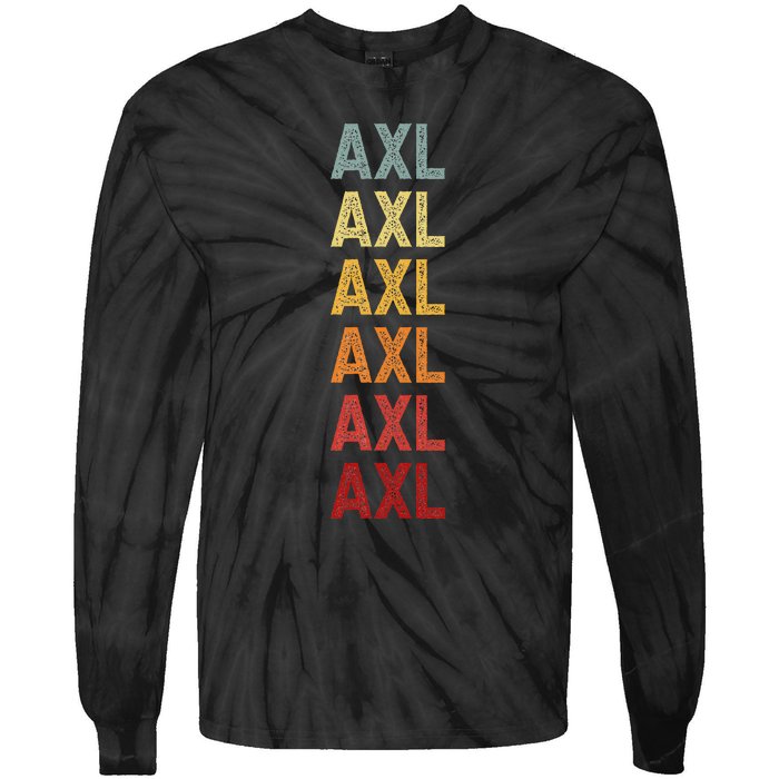 Axl Name Personalized Vintage Retro Birthday Tie-Dye Long Sleeve Shirt