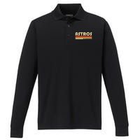 A.stros Name Personalized Vintage Retro Gift Performance Long Sleeve Polo