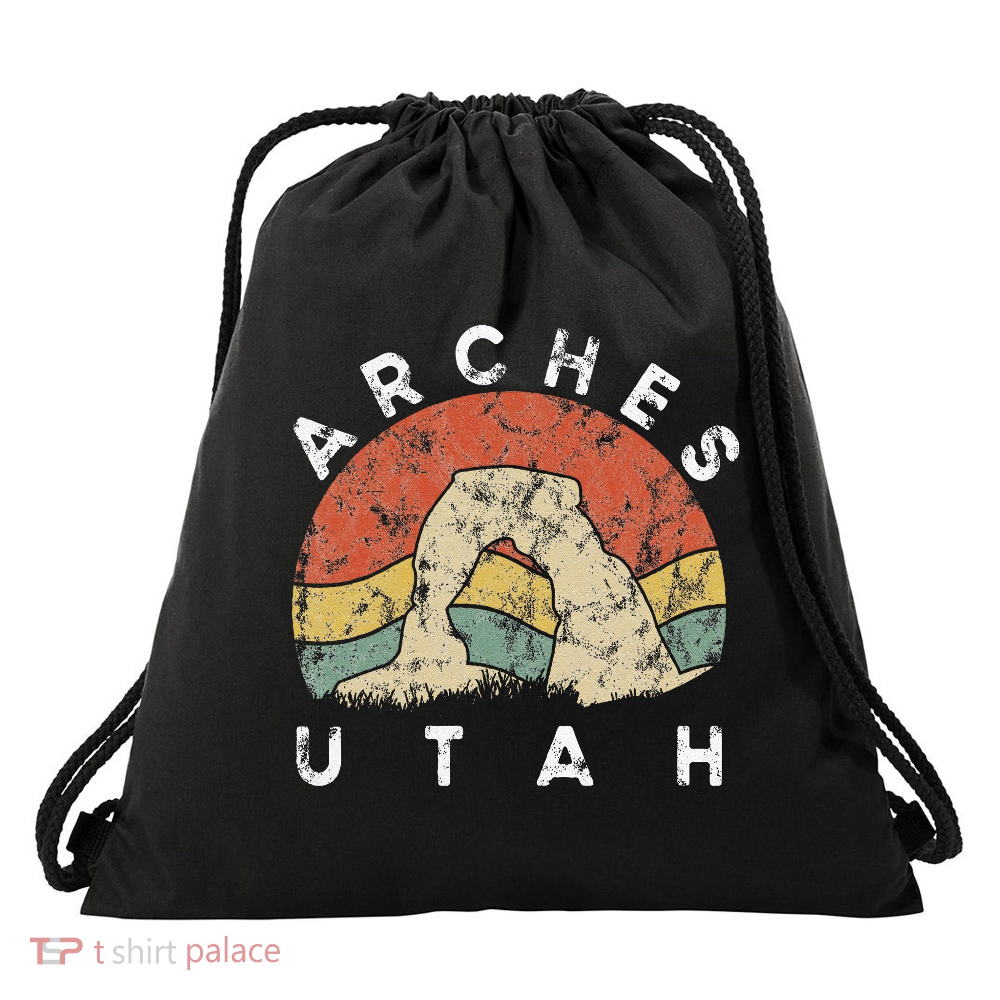 Arches National Park Utah Vacation Road Trip Drawstring Bag