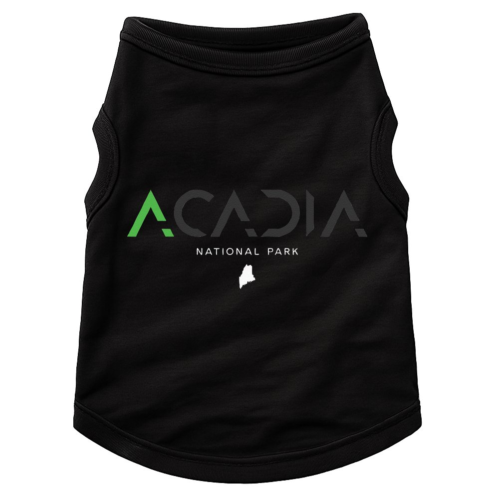 Acadia National Park Maine Tonal Retro Vintage Doggie Tank