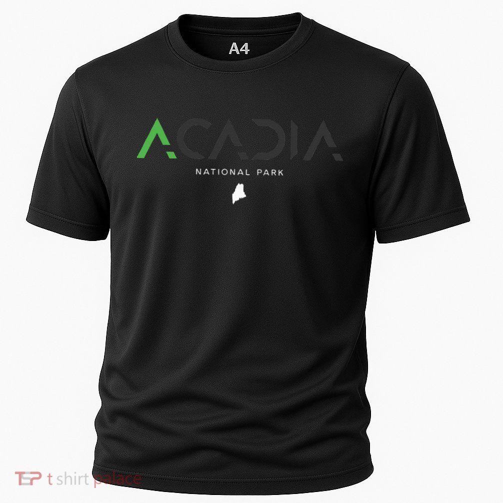 Acadia National Park Maine Tonal Retro Vintage Performance Shirt
