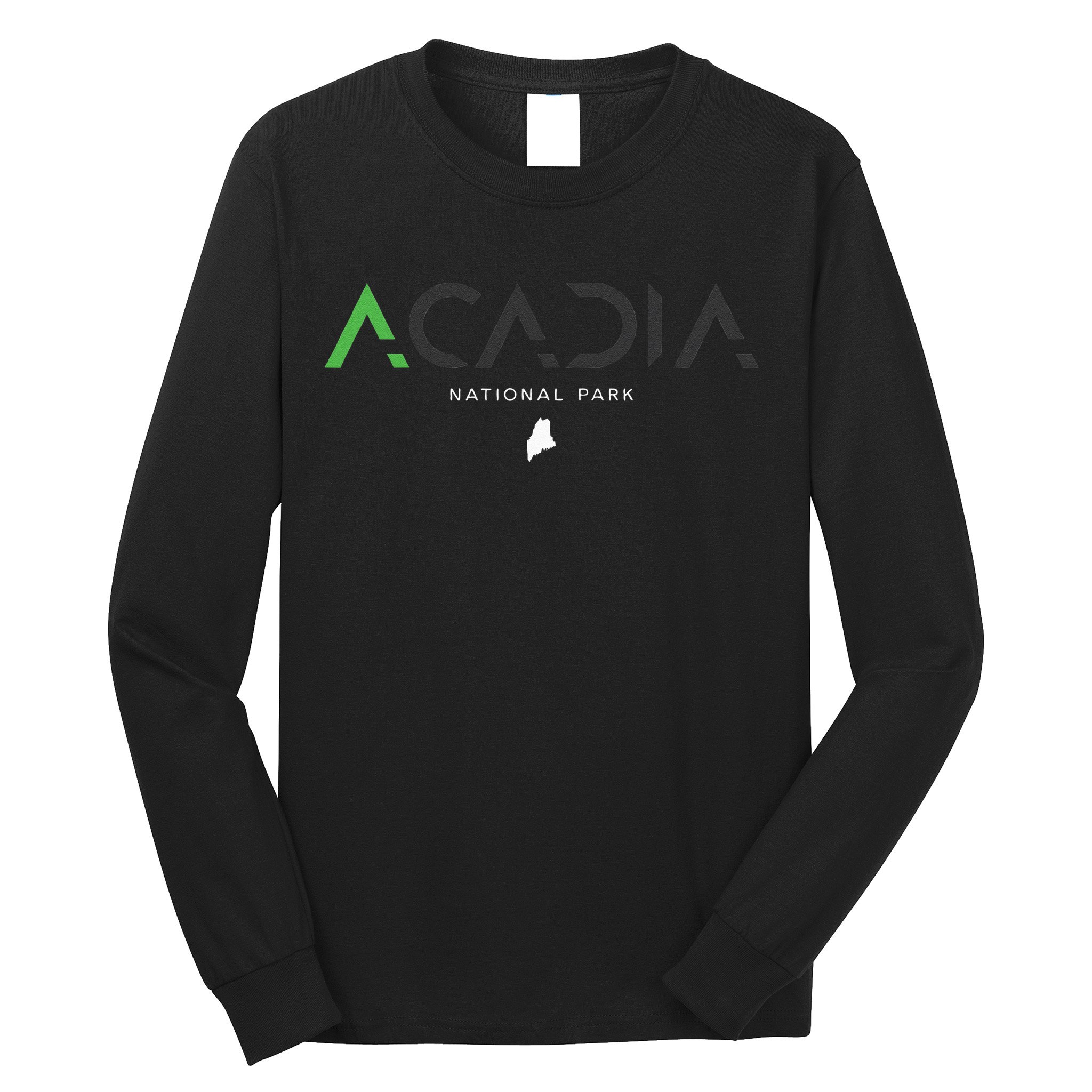 Acadia National Park Maine Tonal Retro Vintage Long Sleeve Shirt
