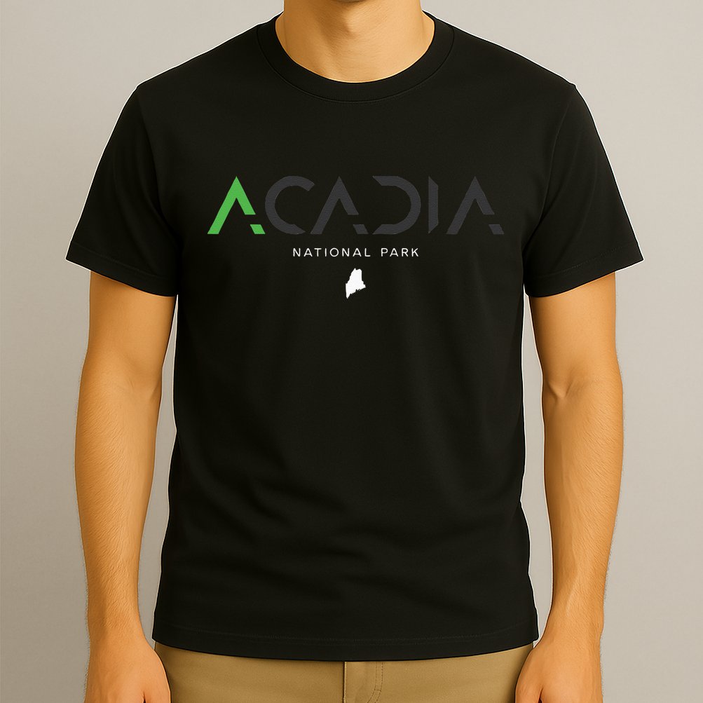 Acadia National Park Maine Tonal Retro Vintage T-Shirt