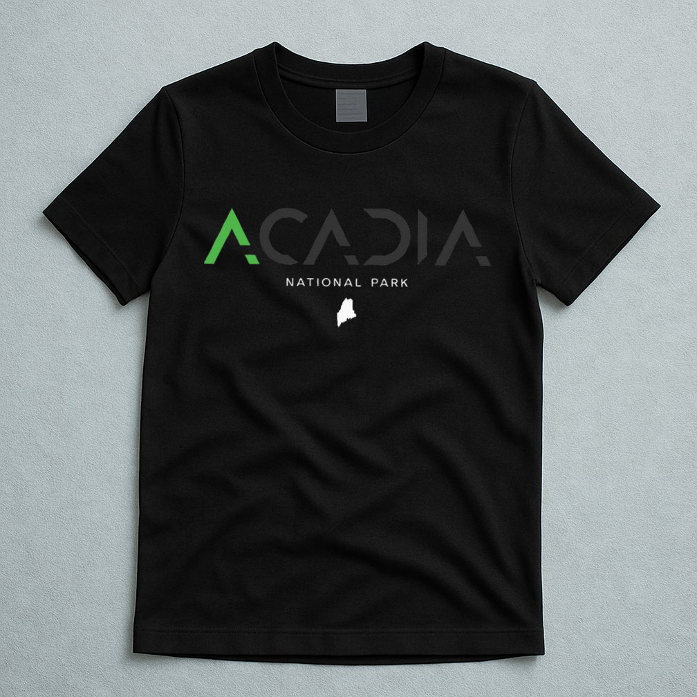 Acadia National Park Maine Tonal Retro Vintage T-Shirt