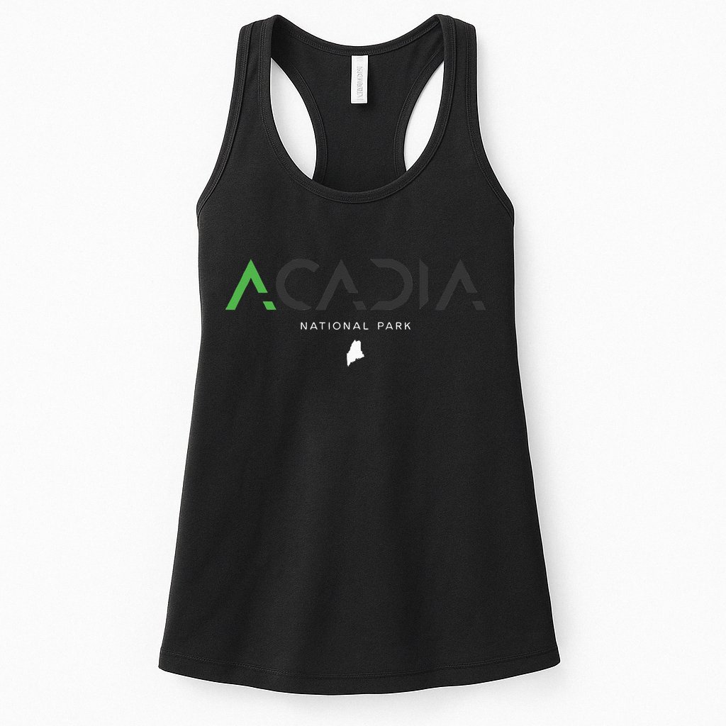 Acadia National Park Maine Tonal Retro Vintage Womens Tank Top
