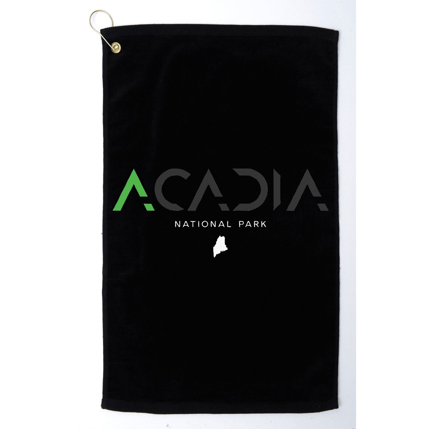 Acadia National Park Maine Tonal Retro Vintage Golf Towel