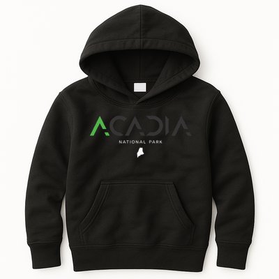 Acadia National Park Maine Tonal Retro Vintage Kids Hoodie