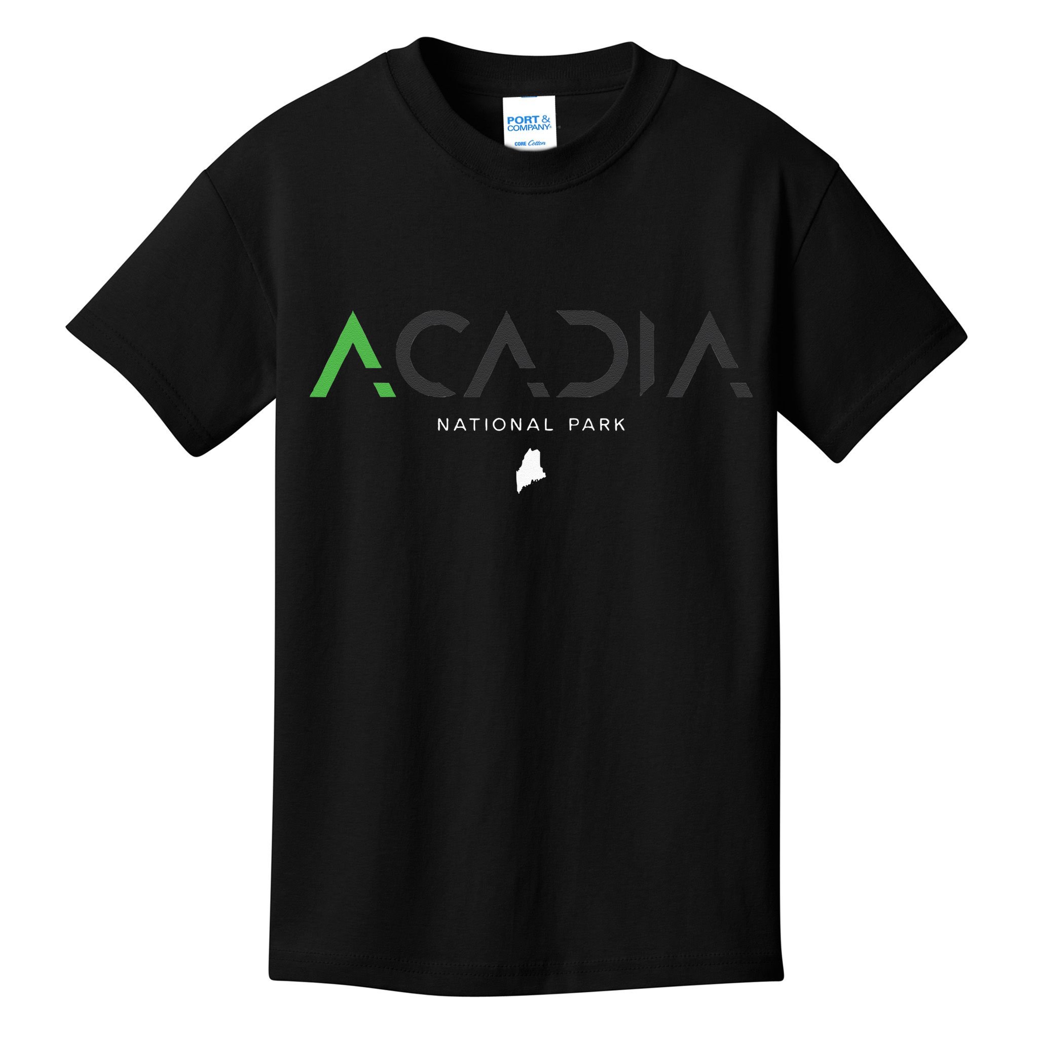 Acadia National Park Maine Tonal Retro Vintage Kids T-Shirt