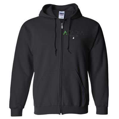 Acadia National Park Maine Tonal Retro Vintage Full Zip Hoodie