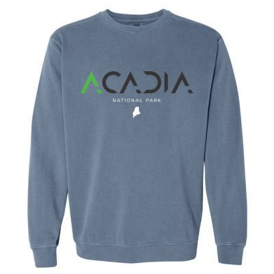 Acadia National Park Maine Tonal Retro Vintage Garment-Dyed Sweatshirt