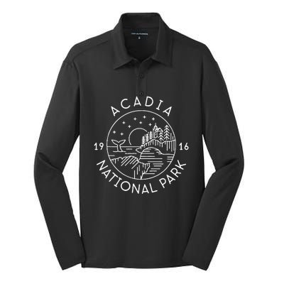 Acadia National Park Silk Touch Performance Long Sleeve Polo