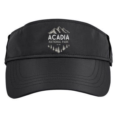 Acadia National Park Est 1916 Vintage Maine Adult Drive Performance Visor