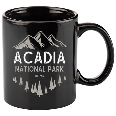 Acadia National Park Est 1916 Vintage Maine 11oz C Handle Ceramic Mug