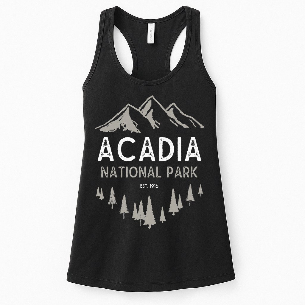 Acadia National Park Est 1916 Vintage Maine Womens Tank Top