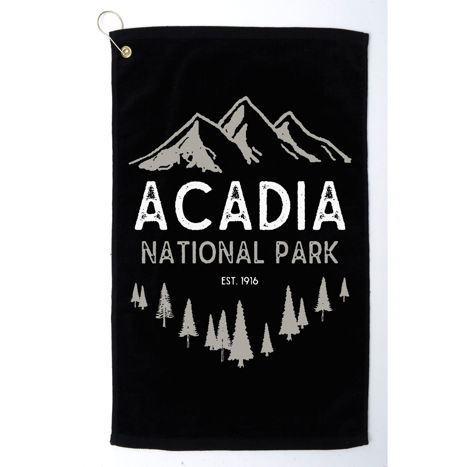 Acadia National Park Est 1916 Vintage Maine Golf Towel