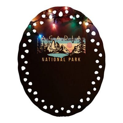 Acadia National Park Ceramic Oval Ornament