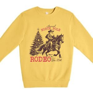 Annual North Pole Rodeo Funny Santa Jingle Horse Christmas Premium Crewneck Sweatshirt