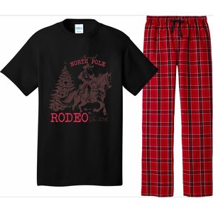 Annual North Pole Rodeo Funny Santa Jingle Horse Christmas Pajama Set