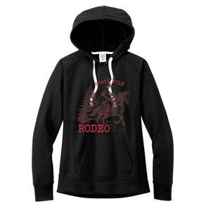 Annual North Pole Rodeo Funny Santa Jingle Horse Christmas Women's Fleece Hoodie