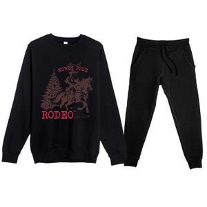 Annual North Pole Rodeo Funny Santa Jingle Horse Christmas Premium Crewneck Sweatsuit Set