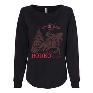 Annual North Pole Rodeo Funny Santa Jingle Horse Christmas Womens California Wash Sweatshirt