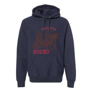 Annual North Pole Rodeo Funny Santa Jingle Horse Christmas Premium Hoodie