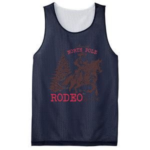 Annual North Pole Rodeo Funny Santa Jingle Horse Christmas Mesh Reversible Basketball Jersey Tank