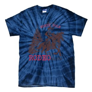 Annual North Pole Rodeo Funny Santa Jingle Horse Christmas Tie-Dye T-Shirt