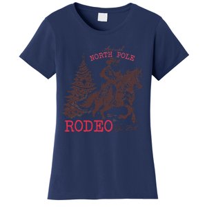 Annual North Pole Rodeo Funny Santa Jingle Horse Christmas Women's T-Shirt