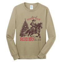 Annual North Pole Rodeo Funny Santa Jingle Horse Christmas Tall Long Sleeve T-Shirt