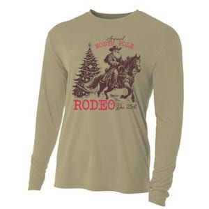 Annual North Pole Rodeo Funny Santa Jingle Horse Christmas Cooling Performance Long Sleeve Crew